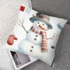 Ulloord  pillow Covers Super Soft Christmas Snowman Throw pillow Covers Xmas Party Home Decor pillowcase Cushion Cover