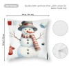 Ulloord  pillow Covers Super Soft Christmas Snowman Throw pillow Covers Xmas Party Home Decor pillowcase Cushion Cover