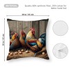  Farm Animals pillow Cover Vintage Rustic Farmhouse Watercolor Rooster Eggs pillow Cases Cushion Cover for Home Sofa Couch