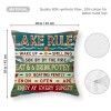 Ulloord  Funny Words Lake Rules Lettering pillow Covers Retro Wooden Decorative pillowcase Cushion Cover Home Sofa