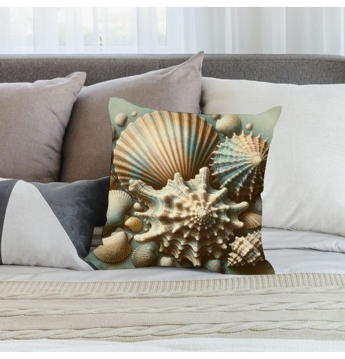 Ulloord Vintage Ocean Beach Starfish Coral Throw pillow Covers Sea Marine Animals Coastal Nautical pillowcase Home Sofa Chair Decor Cushion Case Cover