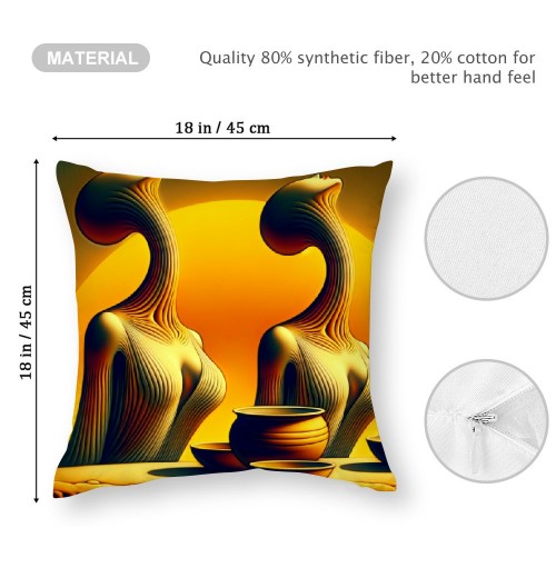  Throw pillow Covers Oil Painting African Art Ethnic Tribe Lady Livingroom Decorative pillow Cases Home Decor Square pillowcases