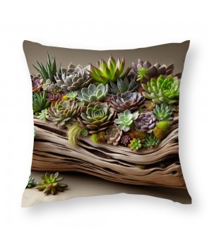 Ulloord  Throw pillow Covers Tropical Succulent Plant pillow Cover Decorative Home pillow Case Summer Leaves Green Theme Cushion Cover Decor Sofa Couch