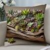 Ulloord  Throw pillow Covers Tropical Succulent Plant pillow Cover Decorative Home pillow Case Summer Leaves Green Theme Cushion Cover Decor Sofa Couch