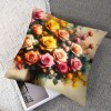 Ulloord  Floral Farmhouse pillow Covers Vintage Tulip Daisy Peonies Flowers Decorative Spring pillow Covers Outdoor Flower pillow Cases Modern Linen Cushion Cover for Sofa