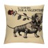 Animal Dog &amp; Longing for a Valentine Home Decorative Throw pillow Case Cushion Cover for Sofa Couch