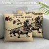 Animal Dog &amp; Longing for a Valentine Home Decorative Throw pillow Case Cushion Cover for Sofa Couch