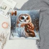 Ulloord  pillow Covers Super Soft Cute Animal Owl Throw pillow Covers Winter Snow Decor pillowcase Cushion Cover