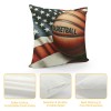 Vintage Rustic American Flag with Basketball Throw pillow Cover for Independence Day Decorative pillow Covers Throw pillow Case Patriotic Cushion Cover