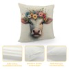 Ulloord  Farmhouse Cow pillow Covers Vintage Watercolor Animal Print Decor pillows case Cushion Cover Decorations Kids Sofa Bed Office(Cow Floral)