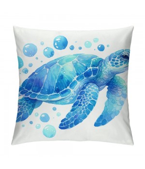 Ulloord Sea Turtle Throw pillow Cover Summer Ocean Beach Theme Decor Cushion Case Super Soft Marine Animals Decorative pillow Covers for Home Sofa Couch