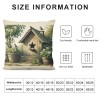 Ulloord Vintage Flower with Birds Nest Decorative Throw pillow Covers Farmhouse pillow Cases Cushion Covers Toss Throw pillowcase for Living Room/Couch/Bed (Bird Floral Nest)