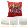 Ulloord Merry Christmas pillow Covers Series pillow Cover Red Christmas Square pillow Case Linen Blessing pillowcase for Sofa Couch Decorations