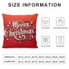 Ulloord Merry Christmas pillow Covers Series pillow Cover Red Christmas Square pillow Case Linen Blessing pillowcase for Sofa Couch Decorations