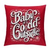 Ulloord Baby It's Cold Outside Christmas Snowflake Throw pillow Cover Super Soft Red Decorative pillow Covers Cushion Case Home Sofa Couch