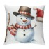 Ulloord  pillow Covers Super Soft Christmas Snowman Throw pillow Covers Xmas Party Home Decor pillowcase Cushion Cover