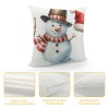 Ulloord  pillow Covers Super Soft Christmas Snowman Throw pillow Covers Xmas Party Home Decor pillowcase Cushion Cover