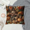 Ulloord pillow Covers Pumpkin Sunflower Fall Leavers Scarecrow Wreath Decorative Throw pillow Cover Vintage Wood Grain pillowcase Cushion Cover