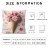 Ulloord Throw pillow Covers Pink Sweet Series Printed Journey Lettering Decorative Throw pillow Case Square Home Couch Bed Summer pillowslips (Pink Style)