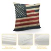 Ulloord  Throw pillow Covers Retro Rustic Wood Background with Vintage USA American Flag Decorative pillow Covers for Independence Day pillow Case Cushion Cover Home Bed Couch