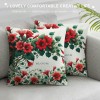 Ulloord  Red Geranium Flower Throw pillow Covers Vintage Quote Antique&nbsp;Floral Bloom Spring Summer Cushion Case Decor, Home Sweet Home Plant Botanical Decoration for Sofa Couch