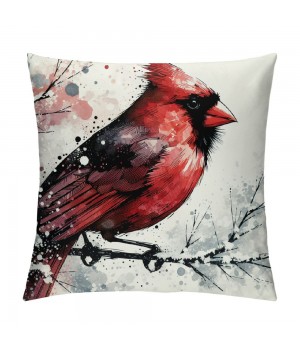 Ulloord pillow Covers Christmas Bird Decorative Throw pillow Covers Super Soft pillowcases Cushion Cover Home Office Sofa Car Decor