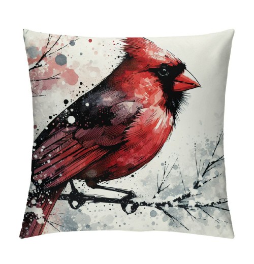 Ulloord pillow Covers Christmas Bird Decorative Throw pillow Covers Super Soft pillowcases Cushion Cover Home Office Sofa Car Decor