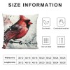 Ulloord pillow Covers Christmas Bird Decorative Throw pillow Covers Super Soft pillowcases Cushion Cover Home Office Sofa Car Decor