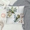 Ulloord  Vintage Watercolor Animal Birds Decorative Farmhouse pillow CoverAdorable Birds&nbsp;are Singing&nbsp;Square Outdoor Throw pillow Cushion Cover