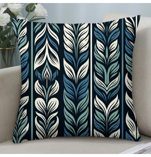 Ulloord Geometric Home Decorative pillow Covers Inches Modern Pattern pillow Cover Blue Green pillow Cases Square Indoor Outdoor Cushion Cover for Sofa Bedroom