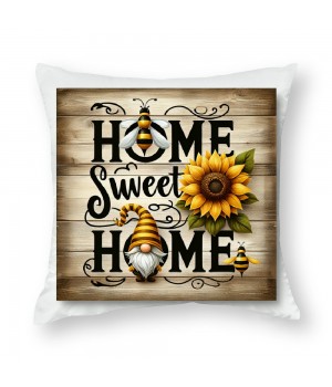 Ulloord Home Sweet Home Farmhouse pillow Covers Rustic Sunflower Throw pillow Covers Bee Farm pillow Case Outdoor Yellow Floral Cushion Cover for Sofa