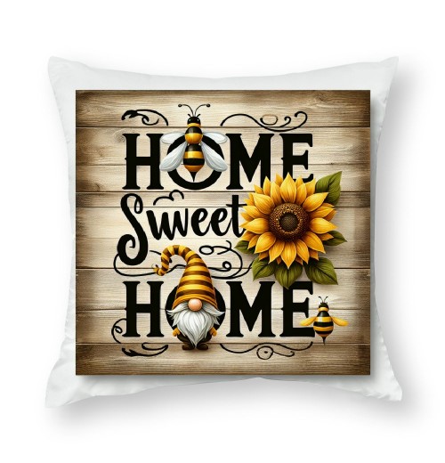 Ulloord Home Sweet Home Farmhouse pillow Covers Rustic Sunflower Throw pillow Covers Bee Farm pillow Case Outdoor Yellow Floral Cushion Cover for Sofa