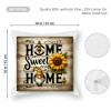 Ulloord Home Sweet Home Farmhouse pillow Covers Rustic Sunflower Throw pillow Covers Bee Farm pillow Case Outdoor Yellow Floral Cushion Cover for Sofa