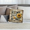 Ulloord Home Sweet Home Farmhouse pillow Covers Rustic Sunflower Throw pillow Covers Bee Farm pillow Case Outdoor Yellow Floral Cushion Cover for Sofa