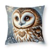 Ulloord  pillow Covers Super Soft Cute Animal Owl Throw pillow Covers Winter Snow Decor pillowcase Cushion Cover