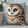 Ulloord  pillow Covers Super Soft Cute Animal Owl Throw pillow Covers Winter Snow Decor pillowcase Cushion Cover