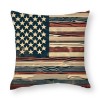 Ulloord  Throw pillow Covers Retro Rustic Wood Background with Vintage USA American Flag Decorative pillow Covers for Independence Day pillow Case Cushion Cover Home Bed Couch