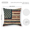 Ulloord  Throw pillow Covers Retro Rustic Wood Background with Vintage USA American Flag Decorative pillow Covers for Independence Day pillow Case Cushion Cover Home Bed Couch