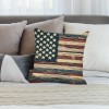 Ulloord  Throw pillow Covers Retro Rustic Wood Background with Vintage USA American Flag Decorative pillow Covers for Independence Day pillow Case Cushion Cover Home Bed Couch