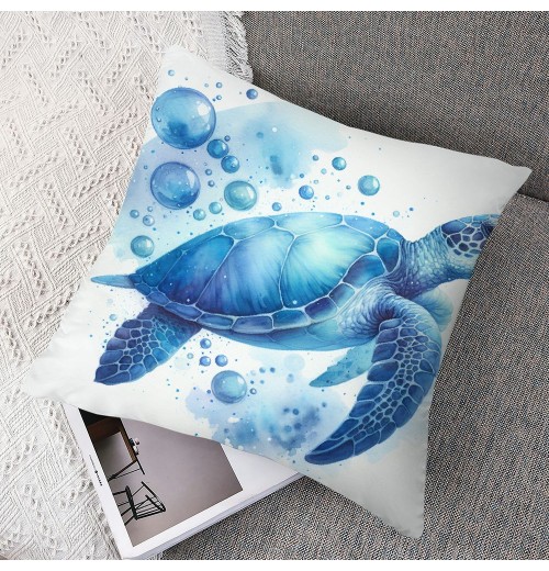 Ulloord Sea Turtle Throw pillow Cover Summer Ocean Beach Theme Decor Cushion Case Super Soft Marine Animals Decorative pillow Covers for Home Sofa Couch