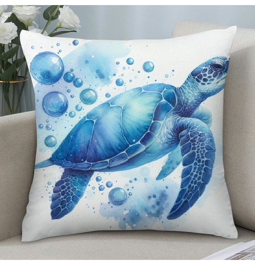 Ulloord Sea Turtle Throw pillow Cover Summer Ocean Beach Theme Decor Cushion Case Super Soft Marine Animals Decorative pillow Covers for Home Sofa Couch