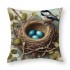 Ulloord pillow Covers Vintage Bird Nest Decorative Throw pillow Case Cushion Cover for Bed Office Living Room Sofa