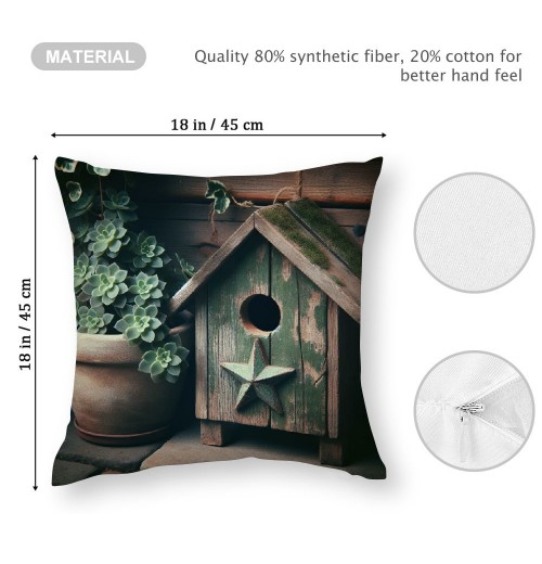 Ulloord Vintage Flower with Decorative Throw pillow Covers Farmhouse pillow Cases Cushion Covers Toss Throw pillowcasefor Living Room/Couch/Bed