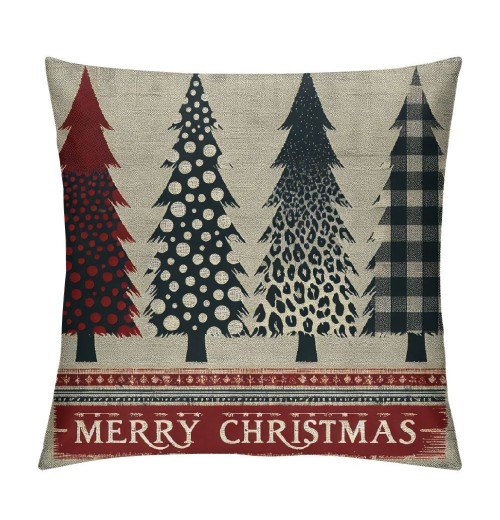 Ulloord Farmhouse Christmas pillow Covers Country Christmas Decorations Black and White Buffalo Plaid Throw pillow Cushion Cover Winter Holiday Home Decor