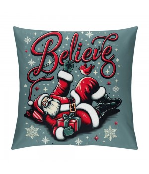 Ulloord Gray Christmas pillow Covers Farmhouse Christmas Decorations Snowman Merry Christmas Holly Jolly Winter Holiday Decor for Home Couch