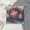 Ulloord Christmas Throw pillow Covers, Xmas Tree Farmhouse Holiday Cushion Case for Home Couch Decoration