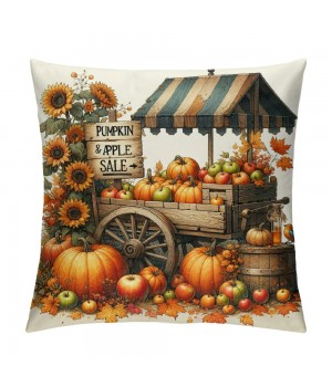 Ulloord Fall Decor pillow Covers Pumpkin Farmhouse Decorations Sunflower Throw Cushion Case for Fall Thanksgiving Home Decorative pillows