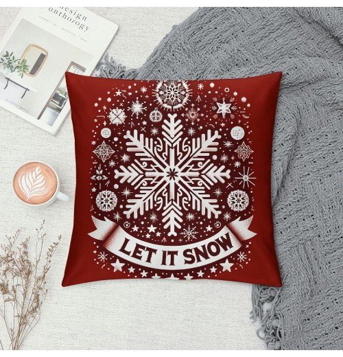 Ulloord  Red Christmas pillow Covers Farmhouse Christmas Decorations Merry Christmas Tree Truck Hello Winter Holiday Decor Throw Cushion Case for Home Couch