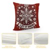 Ulloord  Red Christmas pillow Covers Farmhouse Christmas Decorations Merry Christmas Tree Truck Hello Winter Holiday Decor Throw Cushion Case for Home Couch