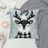 Ulloord Christmas pillow Covers Farmhouse Christmas Decorations Snowman Winter Holiday Decor Stripes Throw Cushion Case for Home Couch